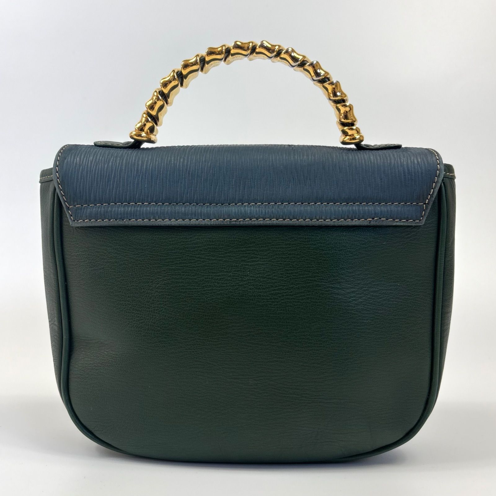 LOEWE ロエベ ベラスケス ハンドバッグ バイカラー レザー ロゴ型押し