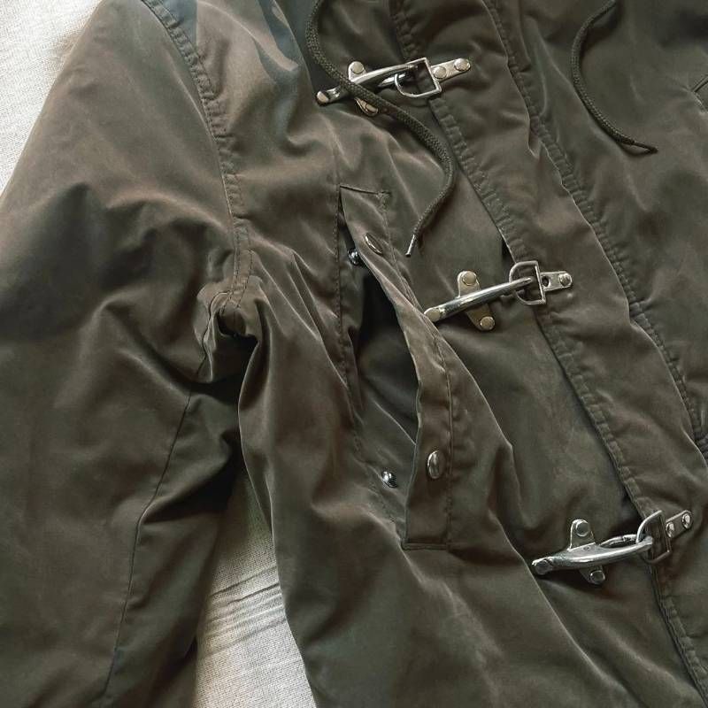 Archive ファイヤーマン モッズコート ドローコード ファー パンク 00s archive アーカイブ ファイヤーマンジャケット 中綿モッズコート