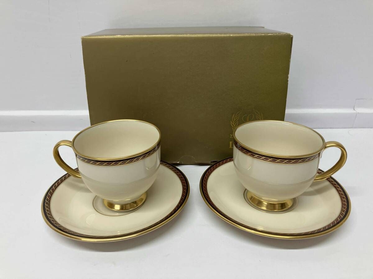 食器 Lenox  Monroe LENOX レノックス カップ&ソーサー モンロー 2セット カップ口径:約8cm