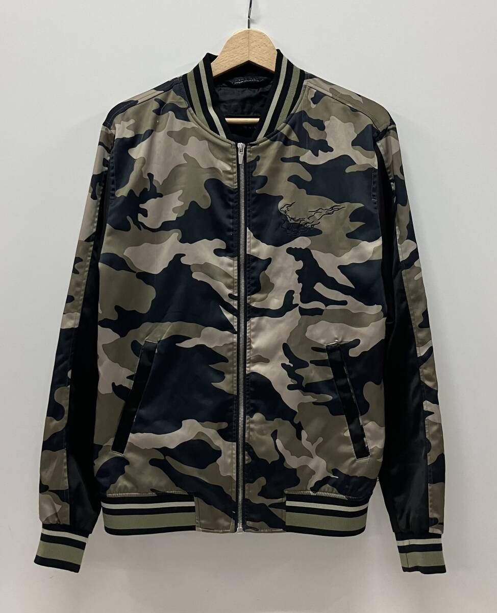 【ヤス】ZARA ザラ✨️スカジャン　虎刺繍　ブルゾン　迷彩　カモフラ　トラ 完売品】ZARA ザラ スカジャン 虎刺繍 ブルゾン 迷彩 カモフラ トラ M