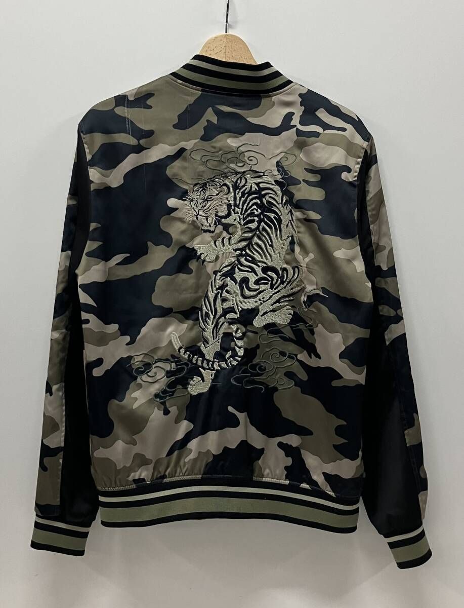 【ヤス】ZARA ザラ✨️スカジャン　虎刺繍　ブルゾン　迷彩　カモフラ　トラ ZARA ザラ ザラ スカジャン 虎刺繍 ブルゾン 迷彩 カモフラ トラ