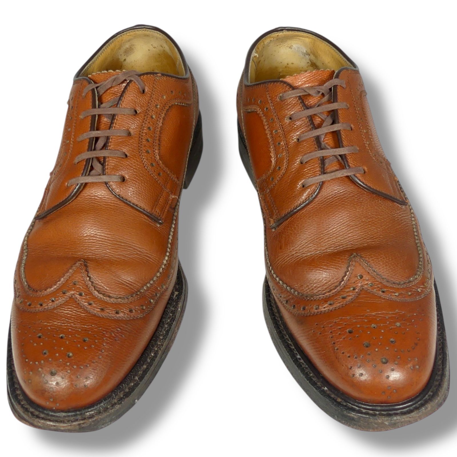 REGAL リーガル ビジネスシューズ 26 本革 茶 ウィングチップ