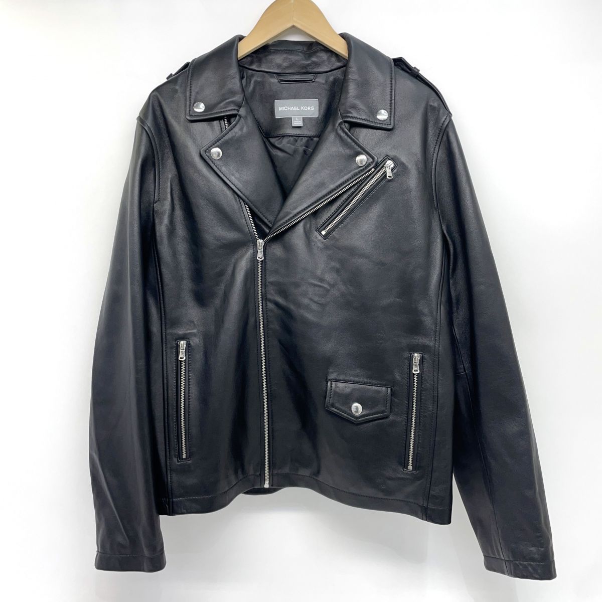 MICHAEL KORS マイケルコース 羊革 ライダースジャケット MC59958 L