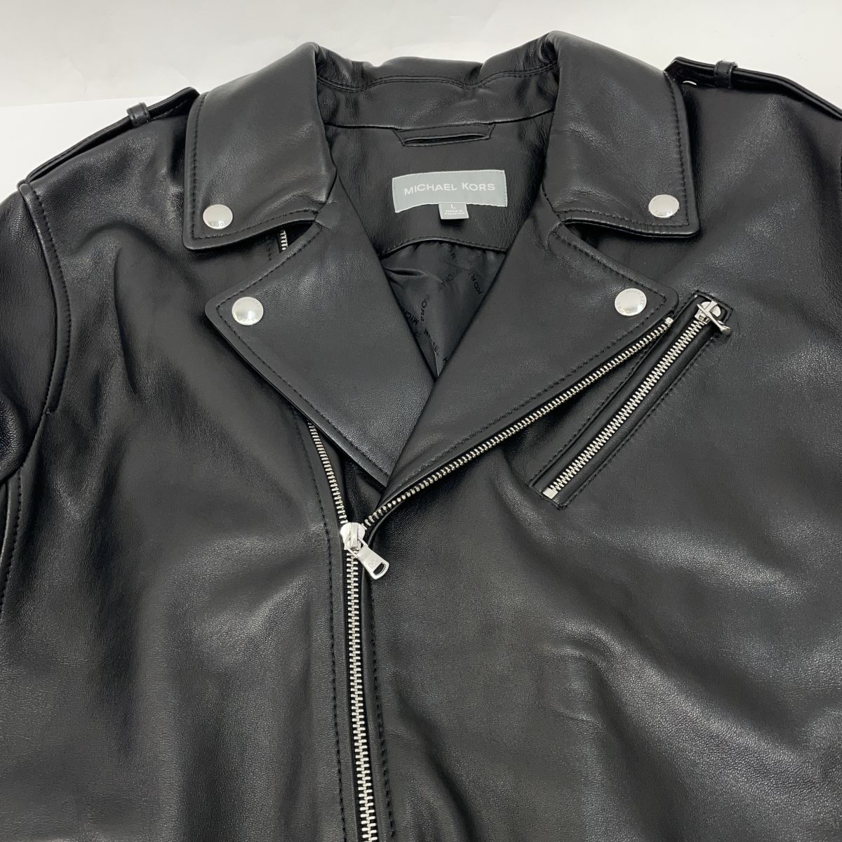 MICHAEL KORS マイケルコース 羊革 ライダースジャケット MC59958 L
