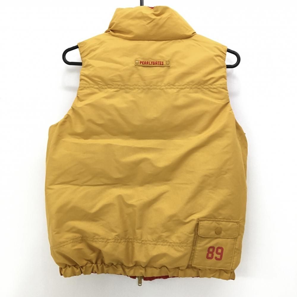 超美品】パーリーゲイツ リバーシブルダウンベスト レッド 片面