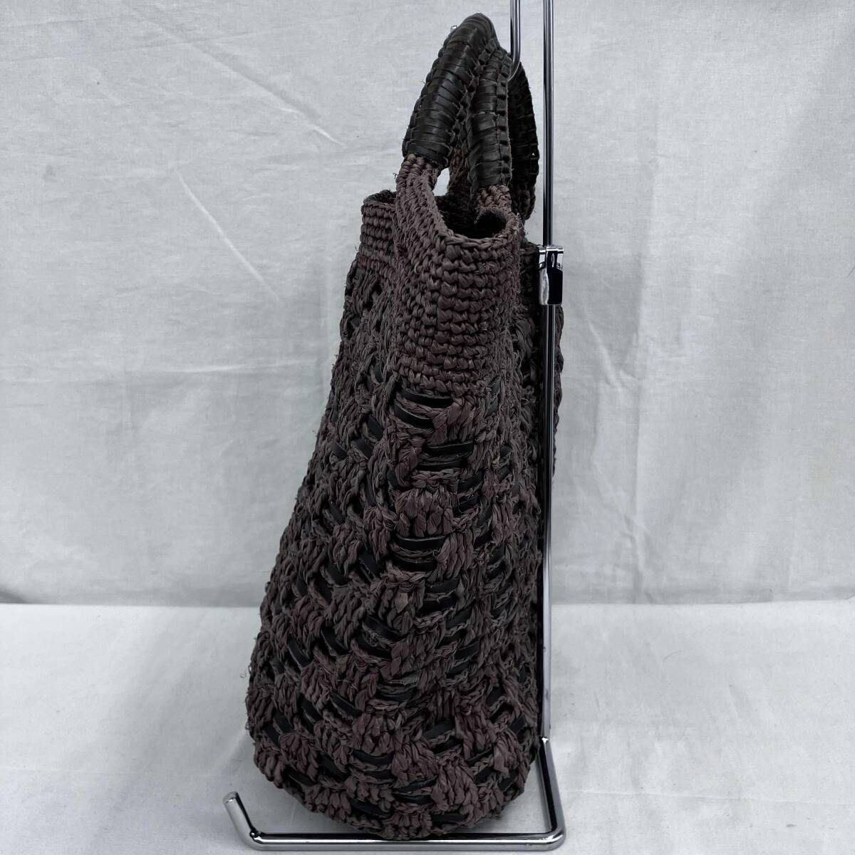 HELEN KAMINSKI ブラウン トートバッグ　かごバッグ HELEN KAMINSKI ブラウン トートバッグ レザー カゴ ヘレンカミン