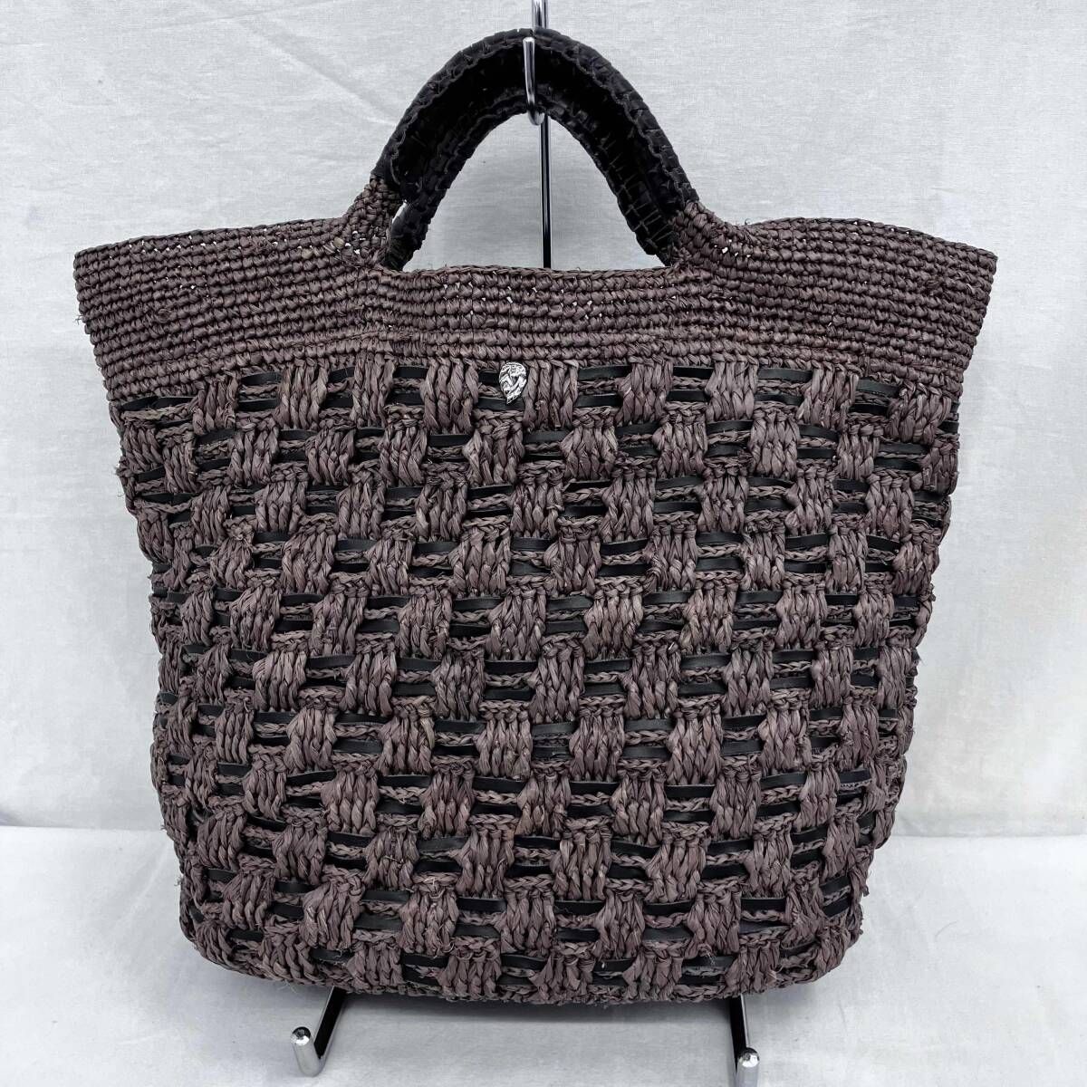 HELEN KAMINSKI ブラウン トートバッグ レザー　カゴ HELEN KAMINSKI ブラウン トートバッグ レザー カゴ ヘレンカミン