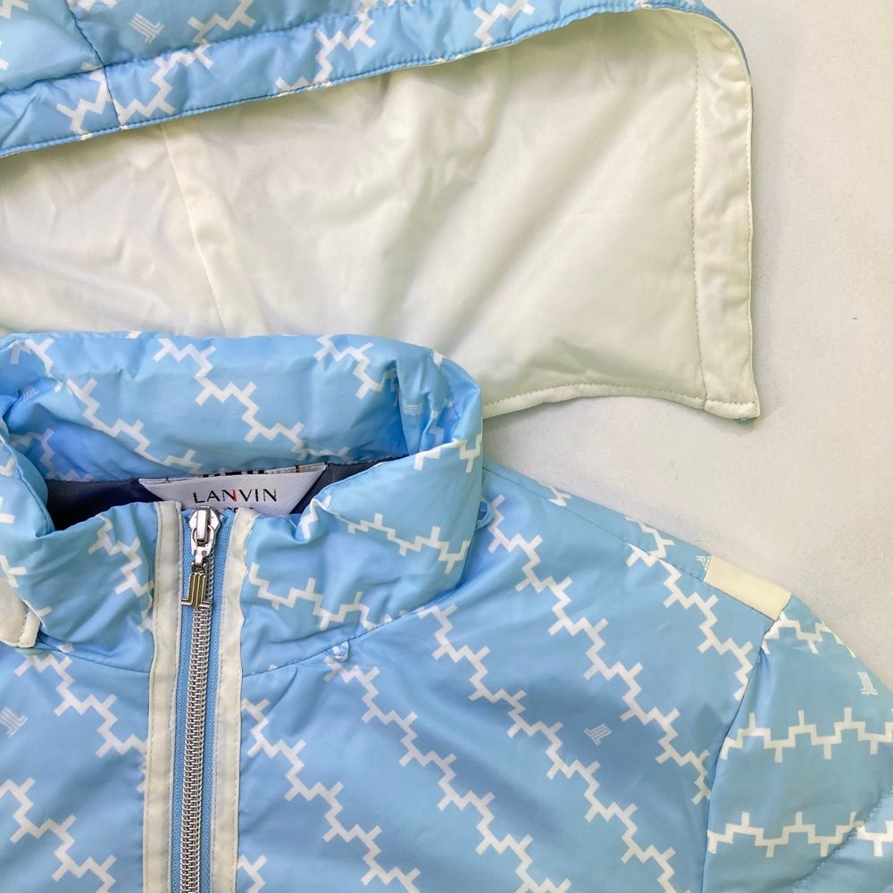 LANVIN SPORT ダウンジャケット フード付き 40 紫 サイズ：40 LANVIN SPORT ランバン スポール フード付 ダウンジップ