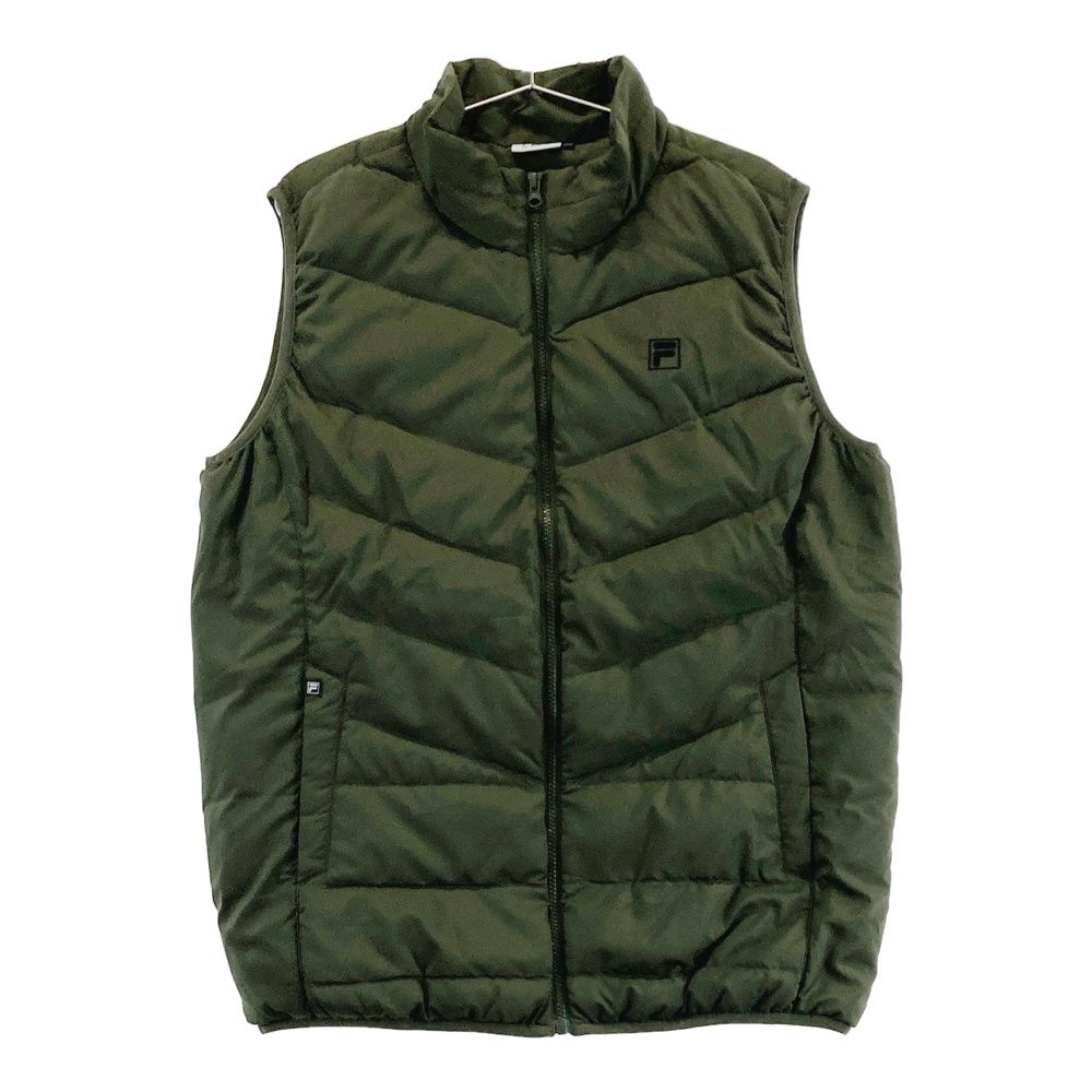 サイズ：LL FILA GOLF フィラゴルフ ダウン ジップベスト カーキ系