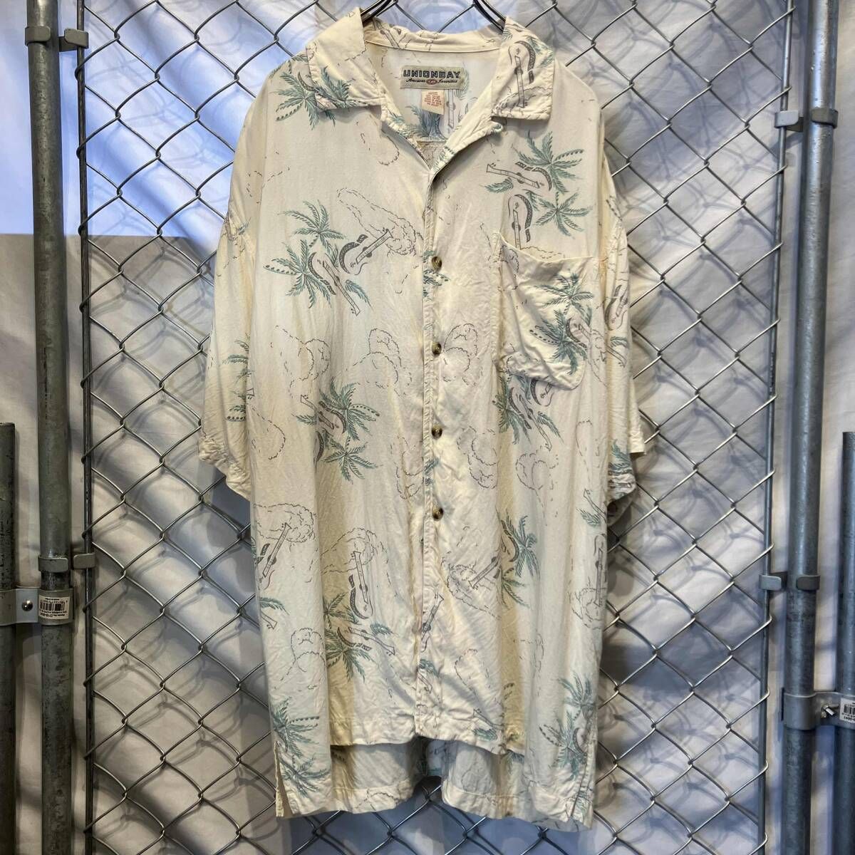 古着 アロハシャツ ホワイト 