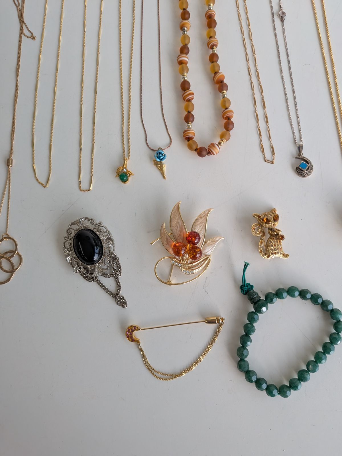 プ*き様 遺品整理　アクセサリーセット　(リング　ネックレス　ブローチ) ④遺品整理 メッキアクセサリー アクセサリーおまとめ ネックレス 指輪