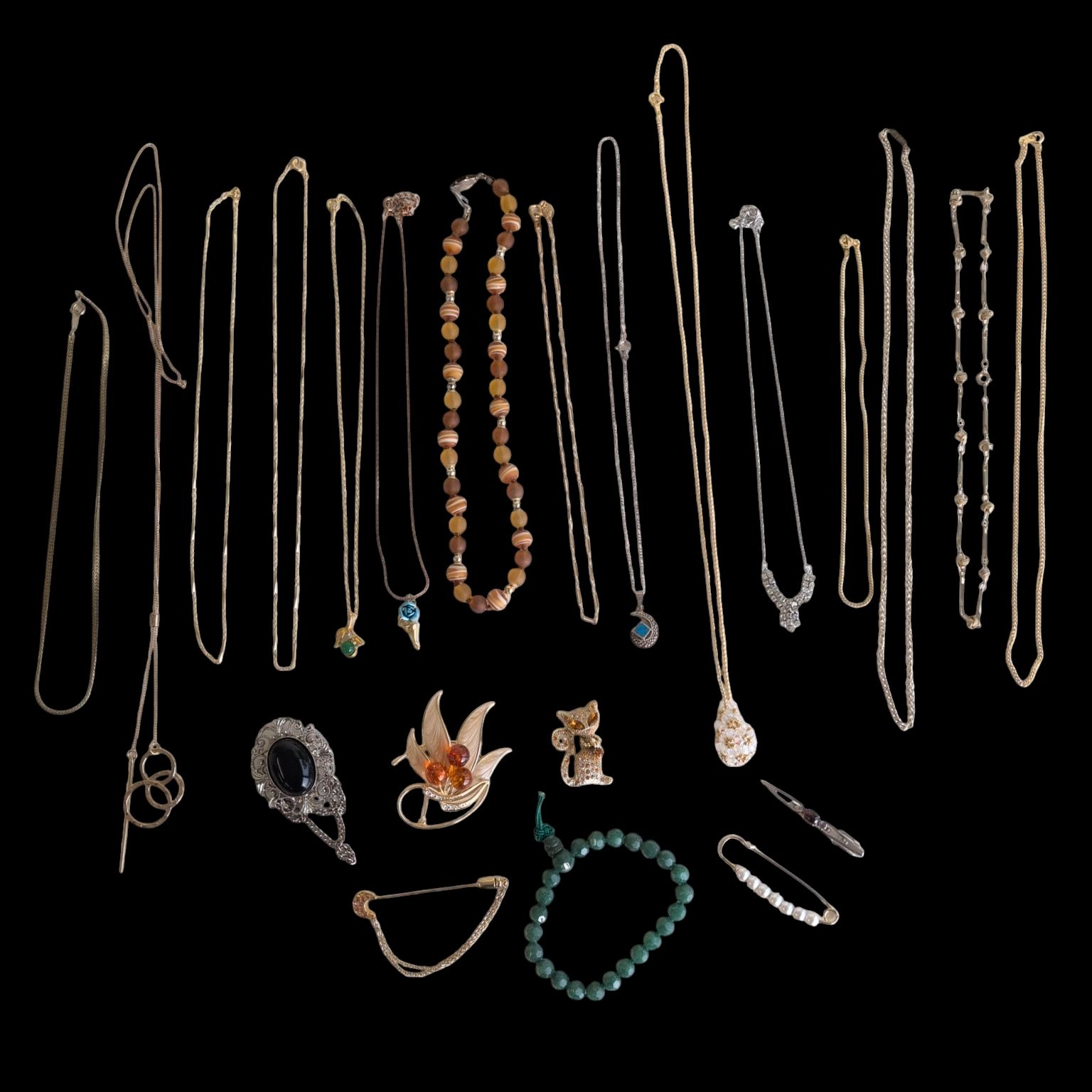 遺品整理K18、silver925、アクセサリー大量 遺品整理㉙】ジュエリーまとめて K18GFあり SILVER925あり ネックレス