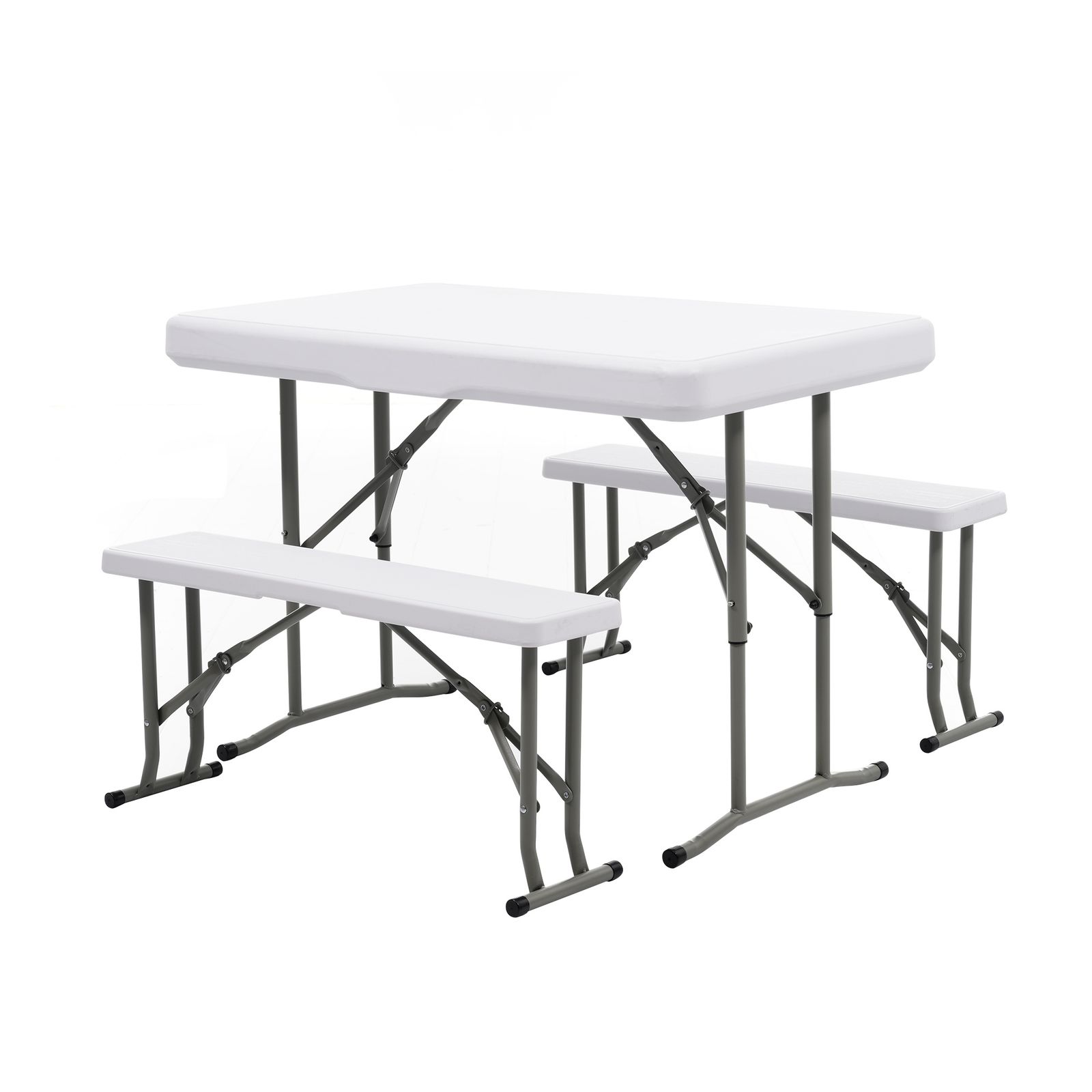 幅約105cm】ワークテーブル ガーデンテーブル セット 節約 3点セット