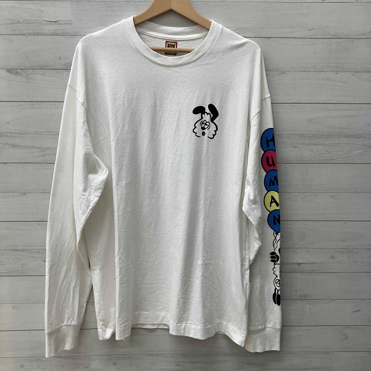 HUMAN MADE ヒューマンメイド VERDY VICK LONG SLEEVE T-SHIRT WHT 