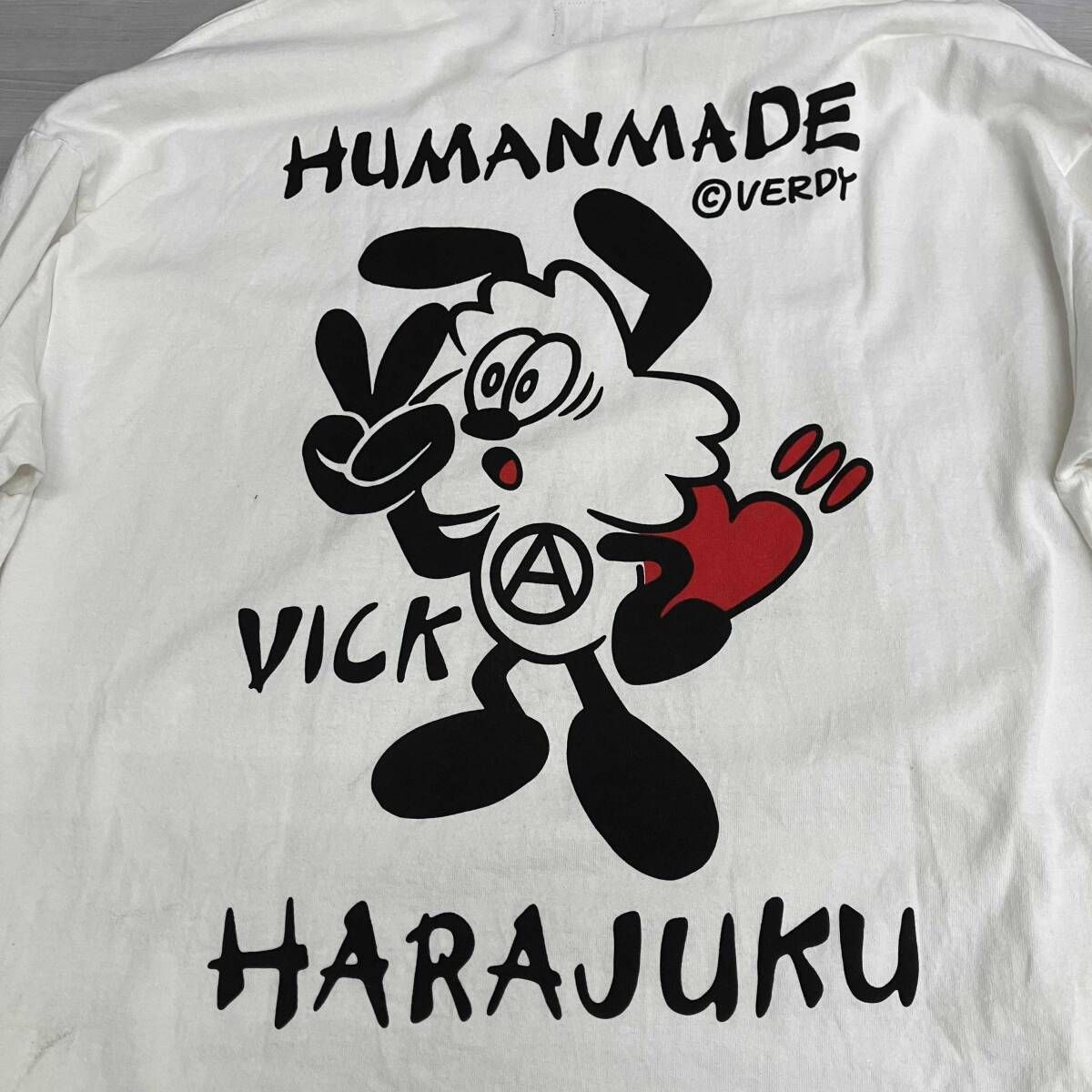 HUMAN MADE ヒューマンメイド VERDY VICK LONG SLEEVE T-SHIRT WHT 