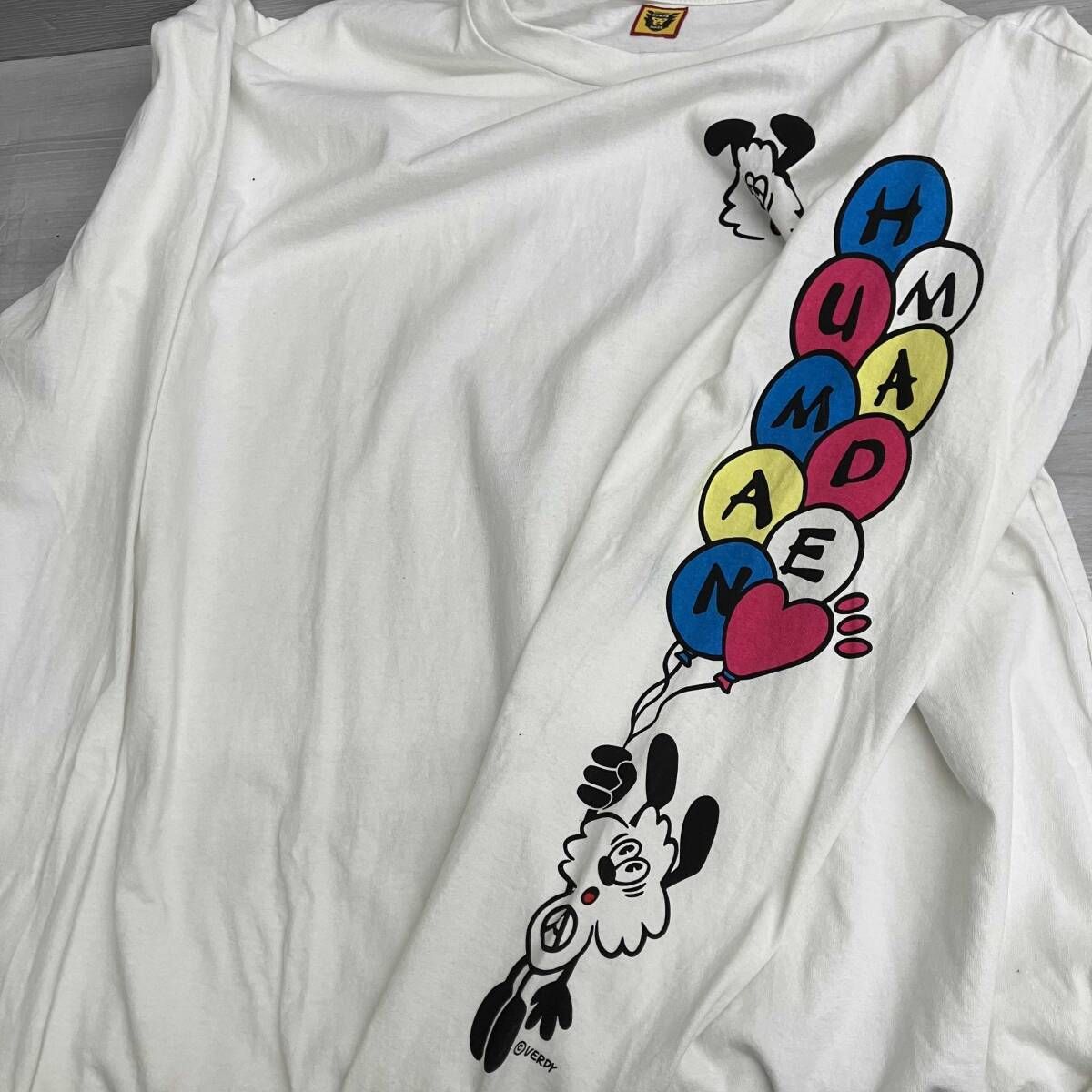 HUMAN MADE ヒューマンメイド VERDY VICK LONG SLEEVE T-SHIRT WHT 