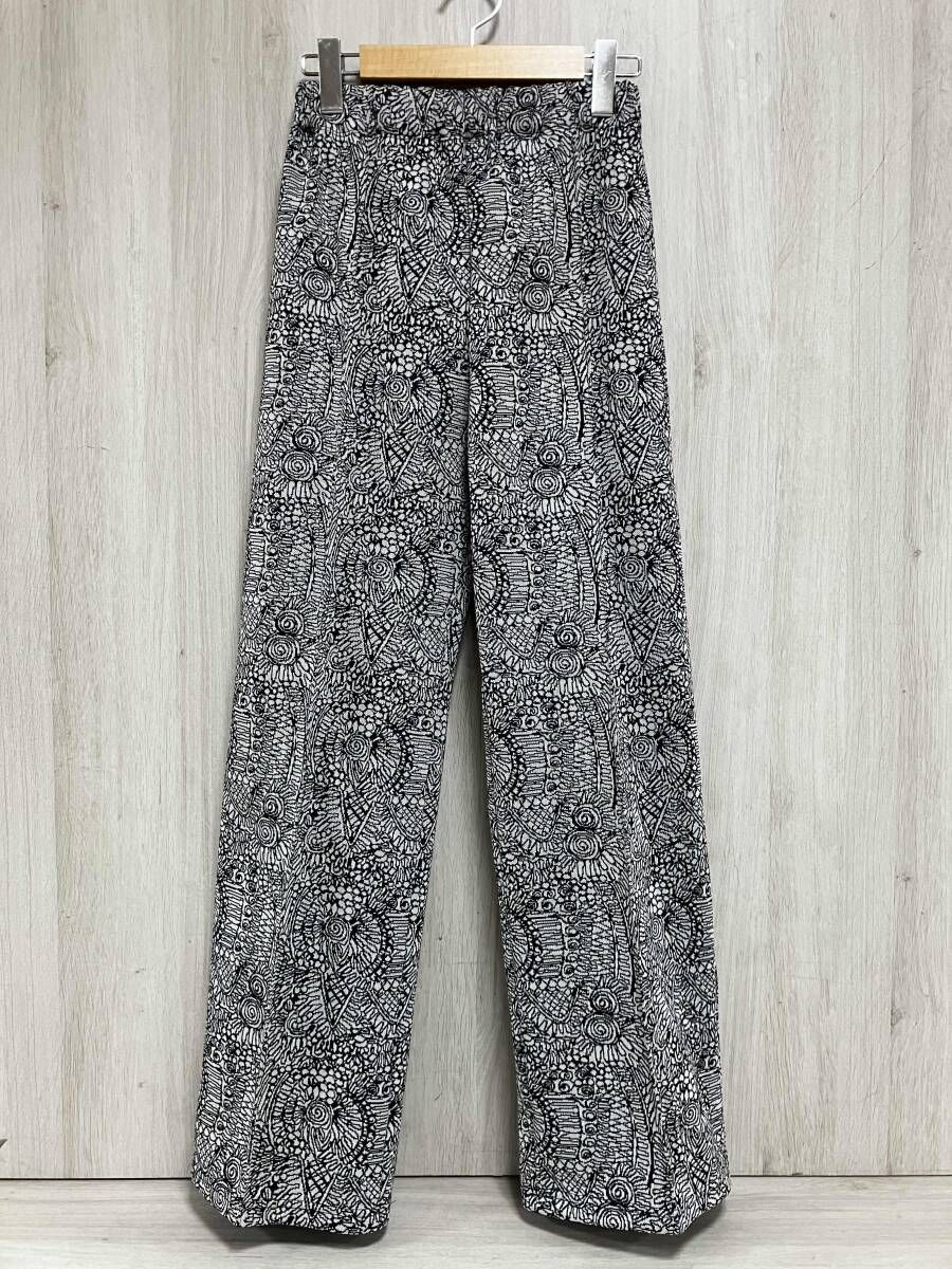 FUMIE=TANAKA/フミエタナカ/ストレートパンツ/ジャガード柄/F24S-52