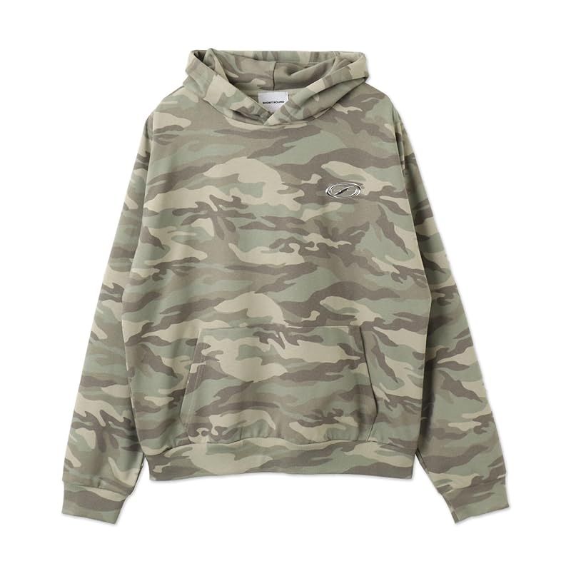 ウィゴー パターン メタル ワンポイント パーカー スウェット トレーナー 迷彩 柄 BIG トップス 服 ストリート オーバーサイズ ギフト プレゼント 秋服 冬服 春 秋 冬 メンズ F 柄2 1