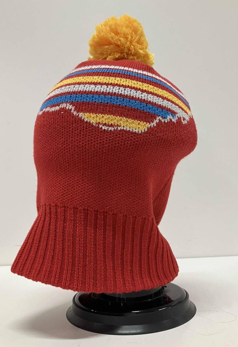 PATAGONIA パタゴニア ニット帽 ボンボン ビーニー 総柄 レッド ポリエステル100% 中国製 パタゴニア ボンボン patagonia キッズファッション小物 WEAR パウダーダウンビーニー