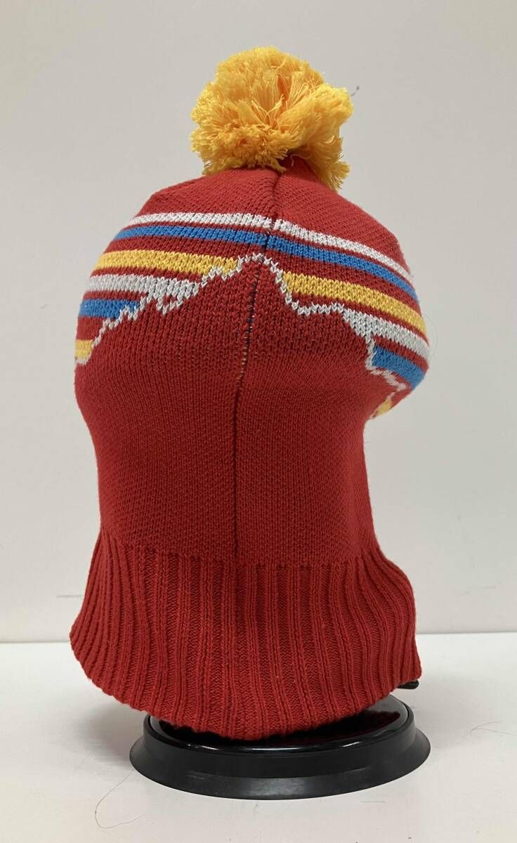 PATAGONIA パタゴニア ニット帽 ボンボン ビーニー 総柄 レッド ポリエステル100% 中国製 パタゴニア ボンボン patagonia キッズファッション小物 WEAR パウダーダウンビーニー