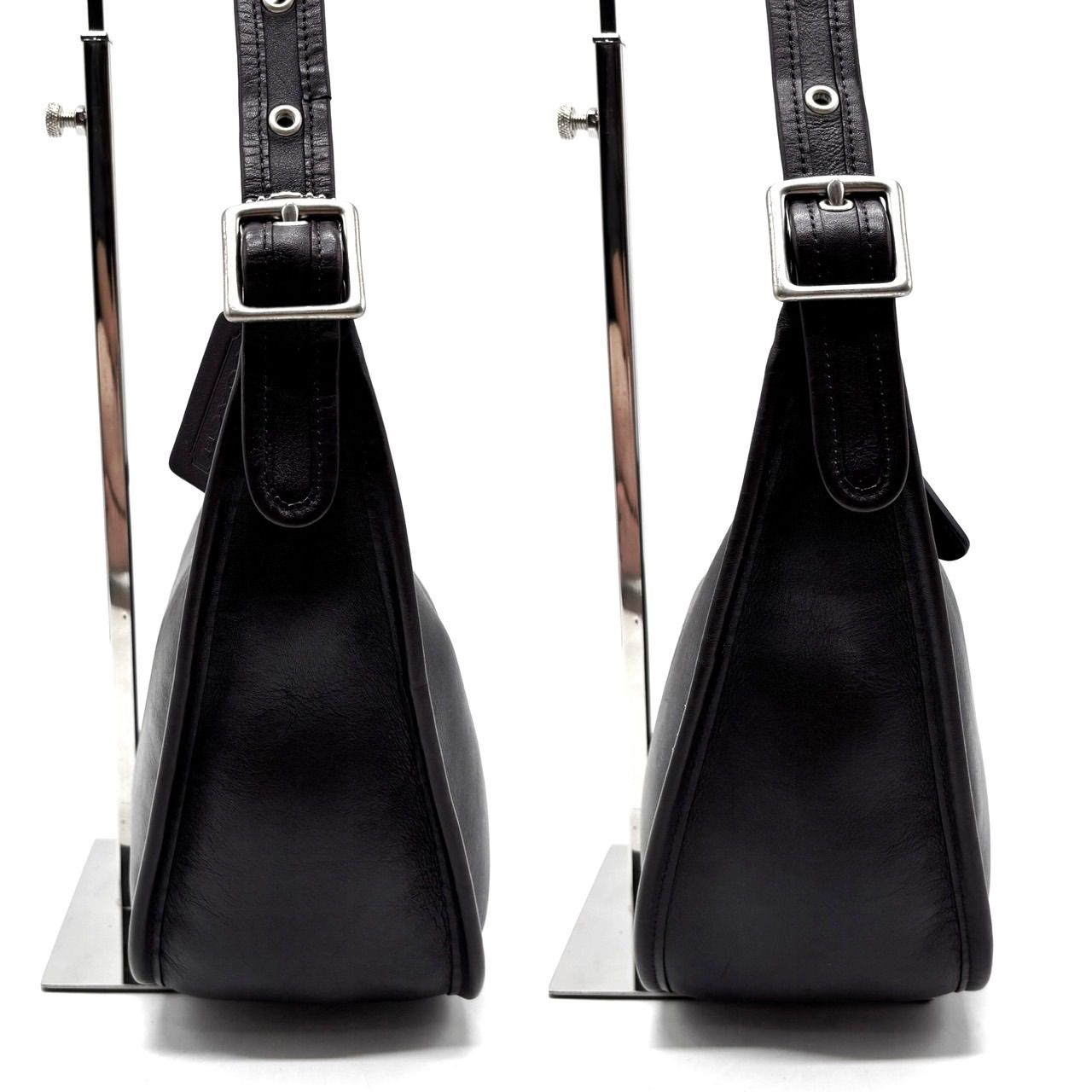 ✨美品✨オールドコーチ　エルゴ　ハンドバッグ　肩かけ　レザー　ブラック オールドコーチ ☆ エルゴ USA製 レザー ミニ ハンドバッグ ブラック