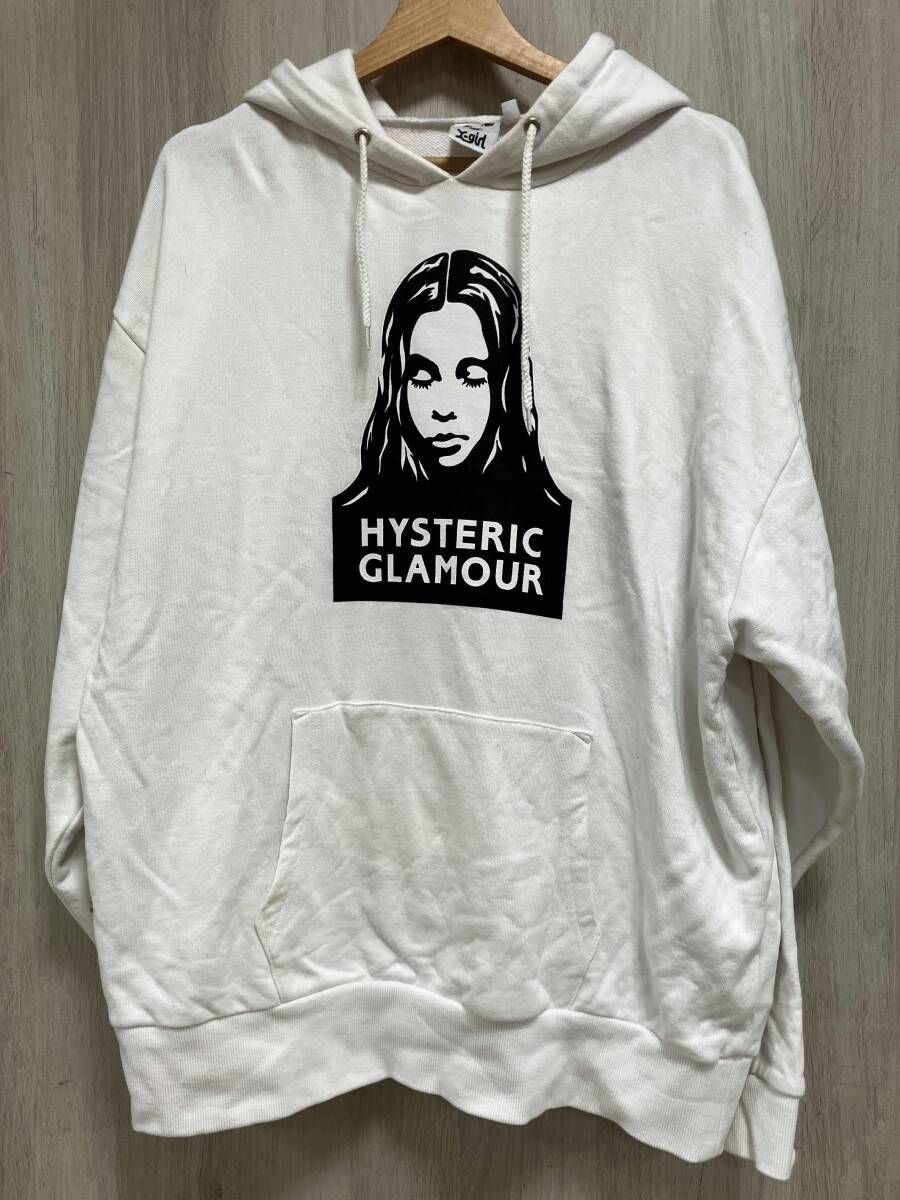 X-girl/エックスガール/パーカー/FACE SWEAT HOODIE/×HYSTERIC GLAMOUR