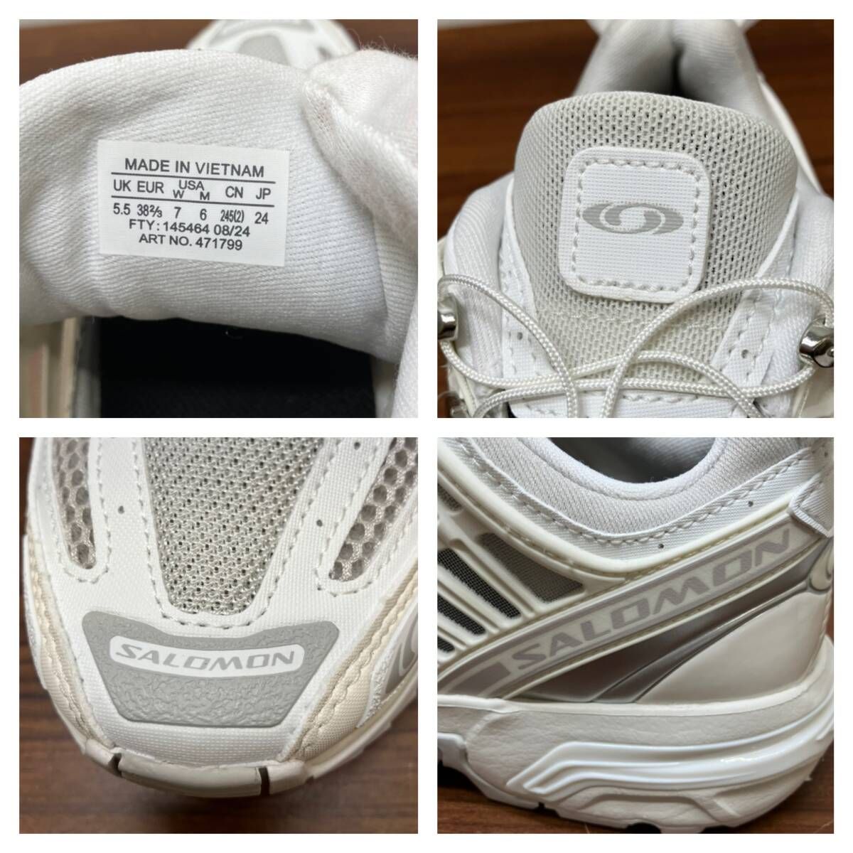 ☆SALOMON サロモン ACS PRO 471799 スニーカー24cm ホワイト 箱あり 