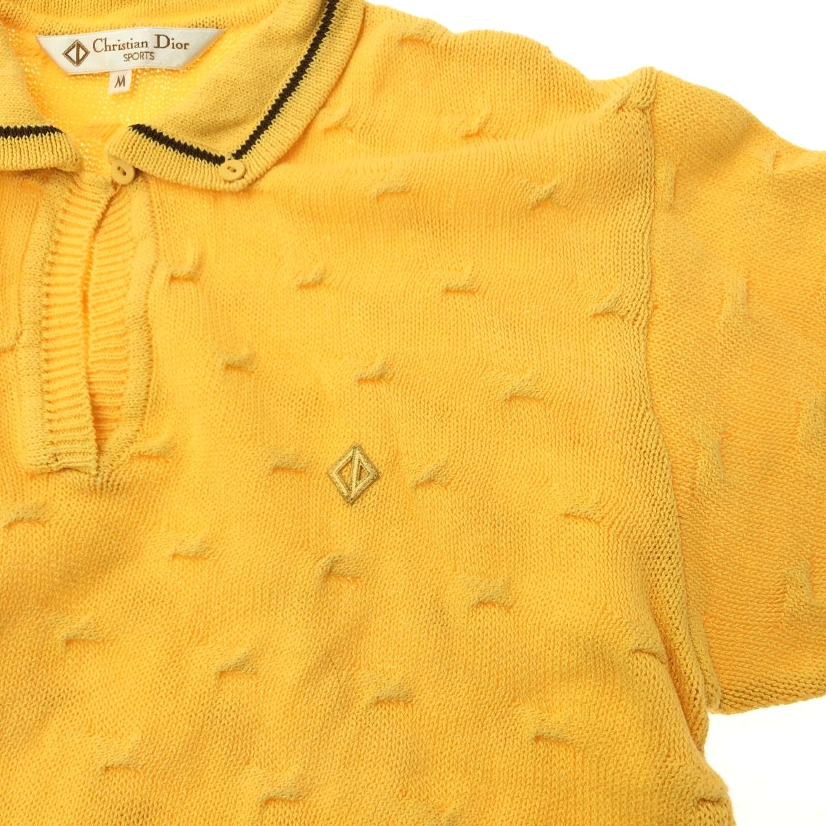 【Diorクリスチャンディオールスポーツ】ブルゾンM　黄色イエロー　差し色　ロゴ クリスチャンディオールスポーツ ブルゾン M バックプリント ロゴ イエロー