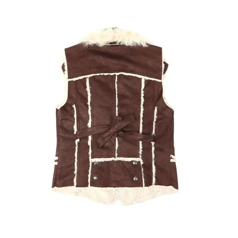 newyork ブラウン 羊シープスキン ベスト - メルカリ