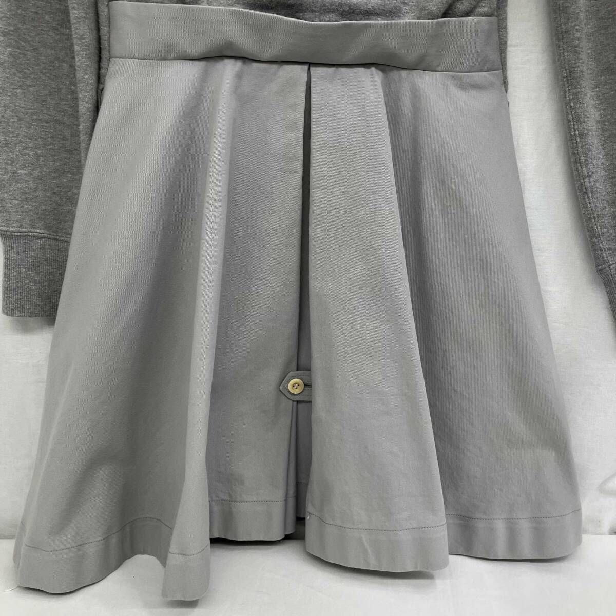 美品 sacai サカイ スウェット ドッキング ワンピース グレー 美品 sacai サカイ スウェット ドッキング ワンピース グレー