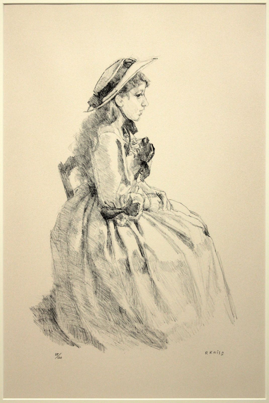 小磯良平 「ドレスの女」 リトグラフ 版画 絵画 - メルカリ