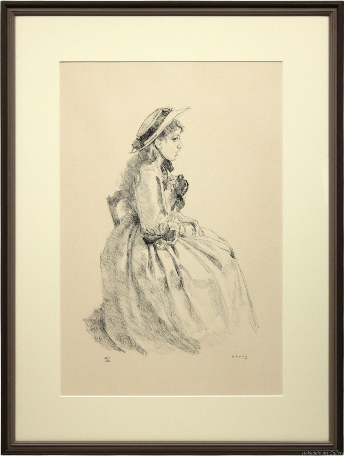 小磯良平 「ドレスの女」 リトグラフ 版画 絵画 - メルカリ