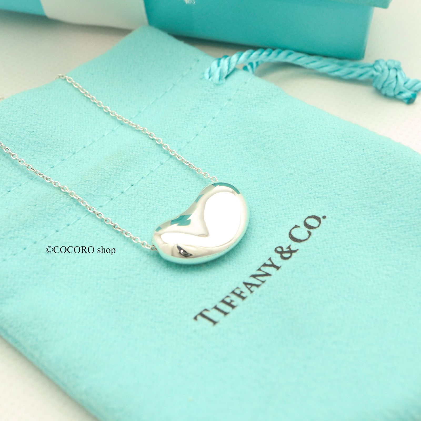 美品 ティファニー ビーンズ カフス ラージ エルサペレッティ シルバー TIFFANY&Co. ティファニー ネックレス ビーンズ エルサペレッティ