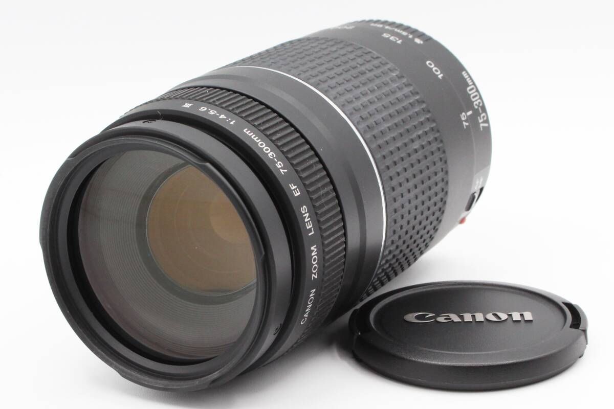 極上美品☆Canon キヤノン EF 75-300mm F4-5.6 iii 望遠ズームレンズ 