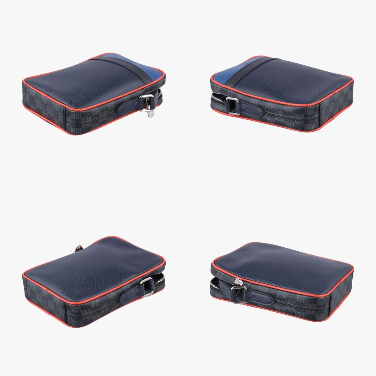 ルイヴィトンLouis VuittonダヌーブスリムPM NM ネイビー×ブルー