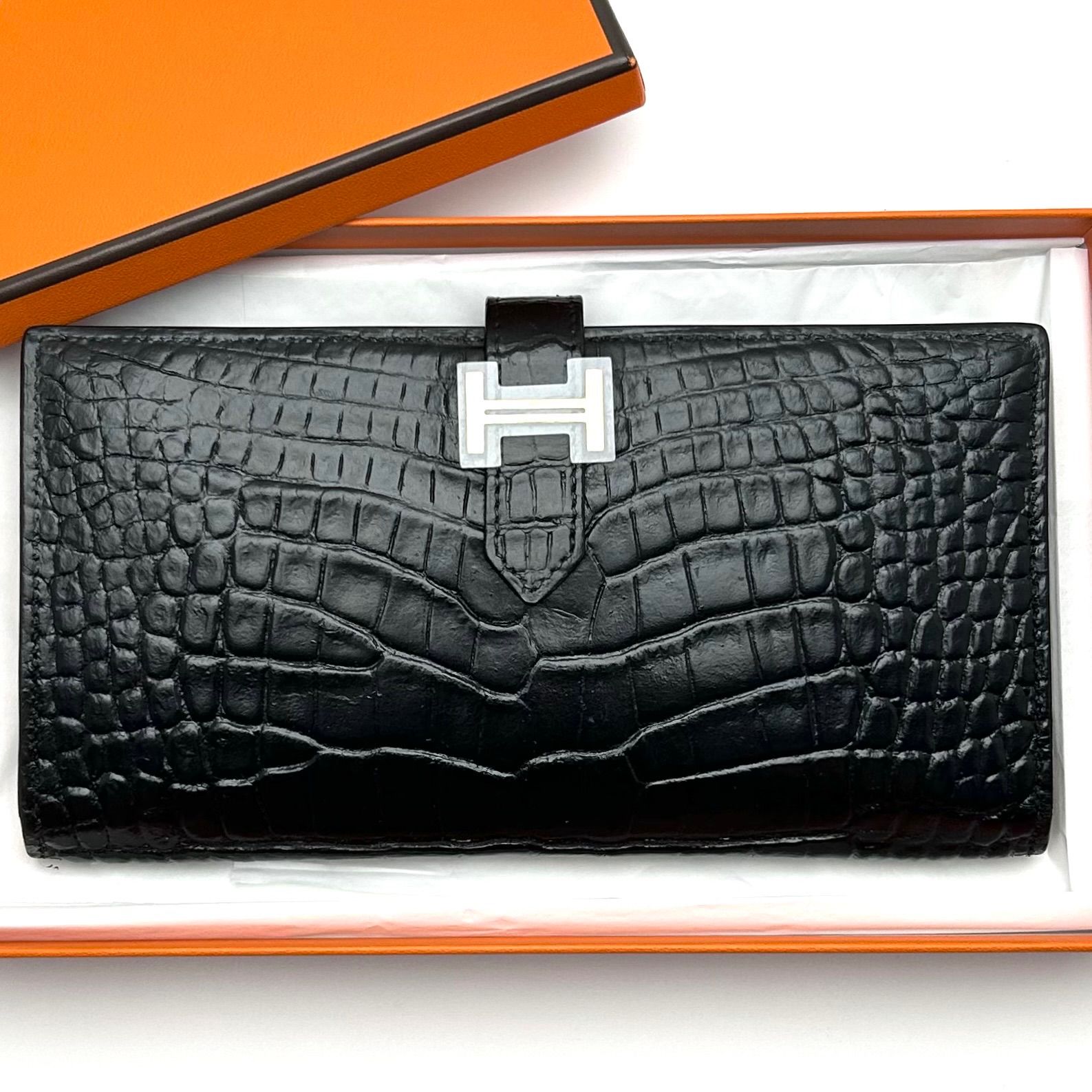 お値下げ不可‼️HERMES エルメス ベアンスフレ クロコダイル ブラック