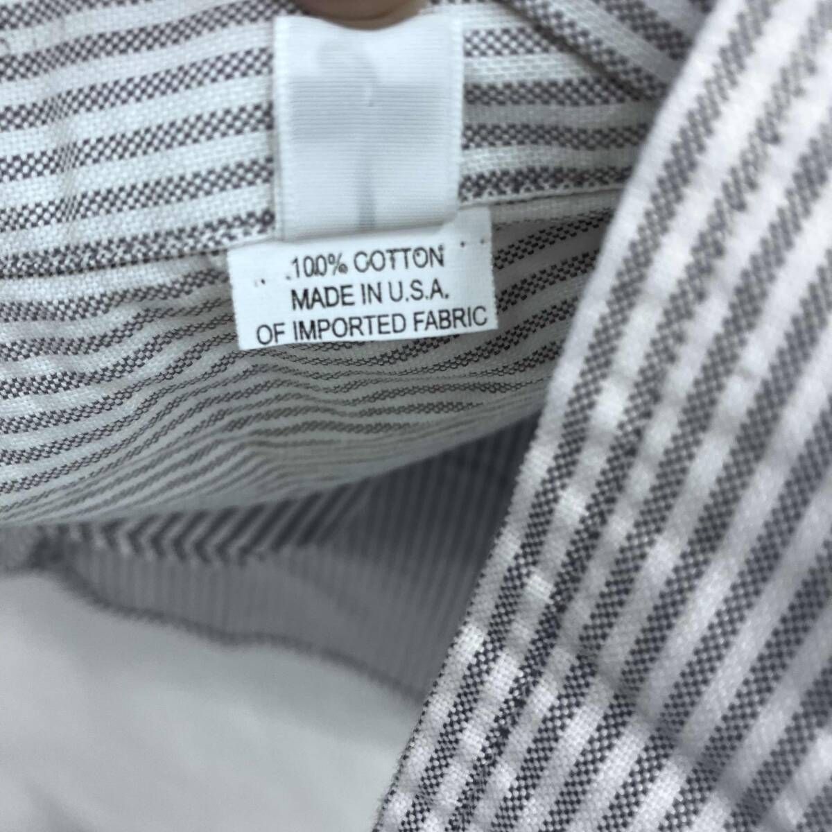 THOM BROWNEトムブラウン長袖カットソー サイズ2(M)グレーストライプ THOM BROWNE トムブラウン Tシャツ カットソー ロングスリーブT グレー