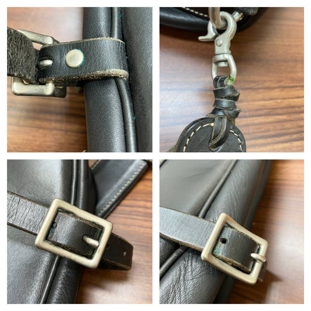 ★PAILOT RIVER パイロットリバー RED MOON ボディバッグ 斜め掛け メンズバッグ ブラック レザー 替えベルトあり