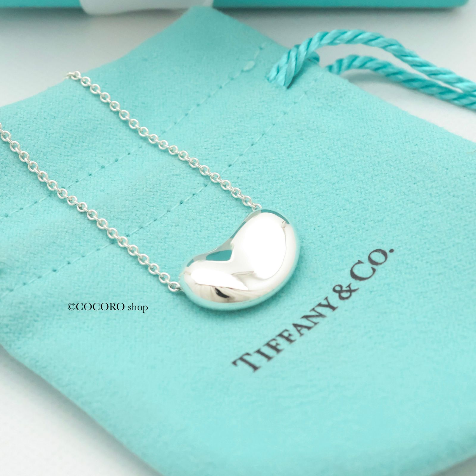 美品】ティファニー TIFFANY&Co. ラージ ビーン エルサペレッティ