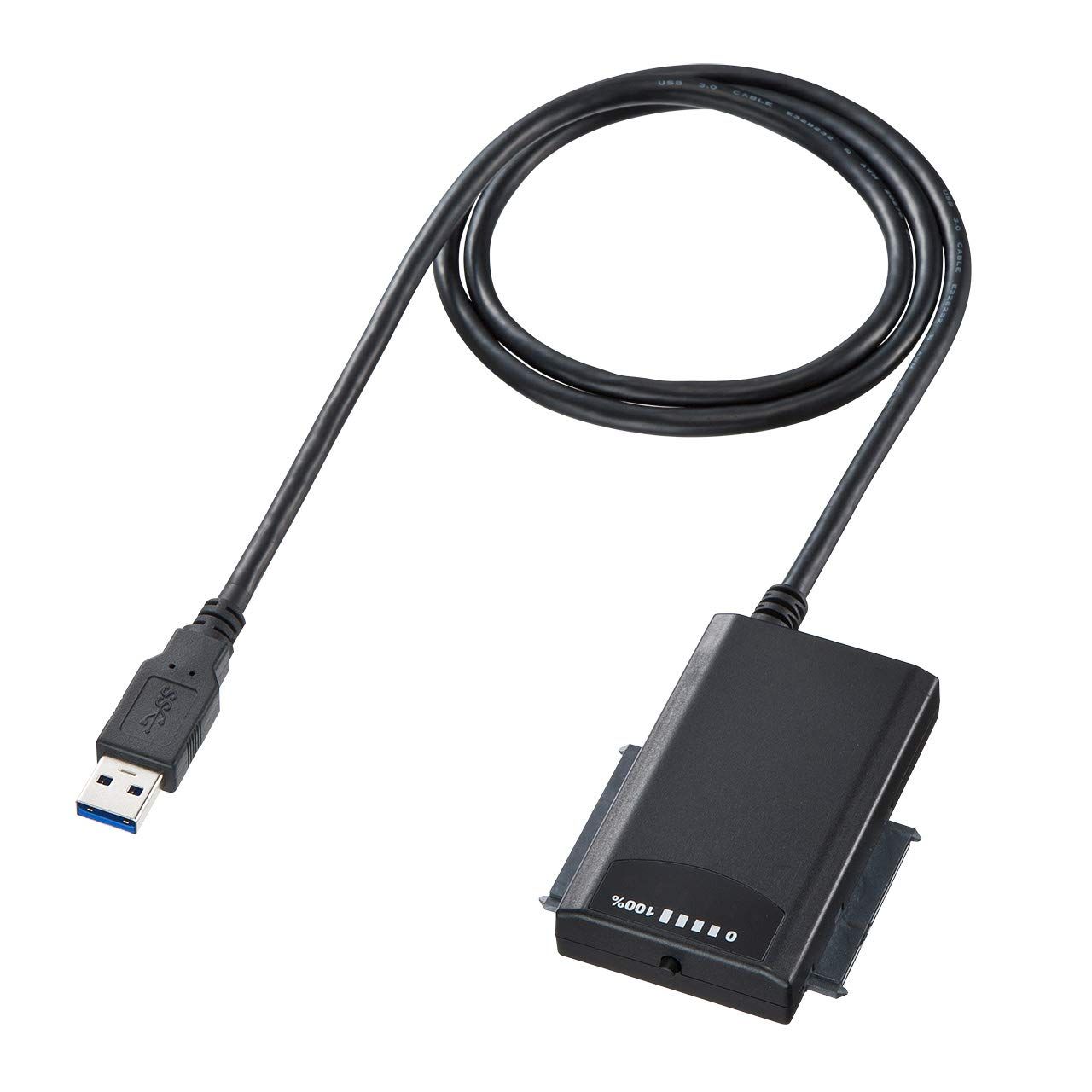 サンワサプライ HDDコピー機能付きSATA - USB3.0変換ケーブル 1.0m USB