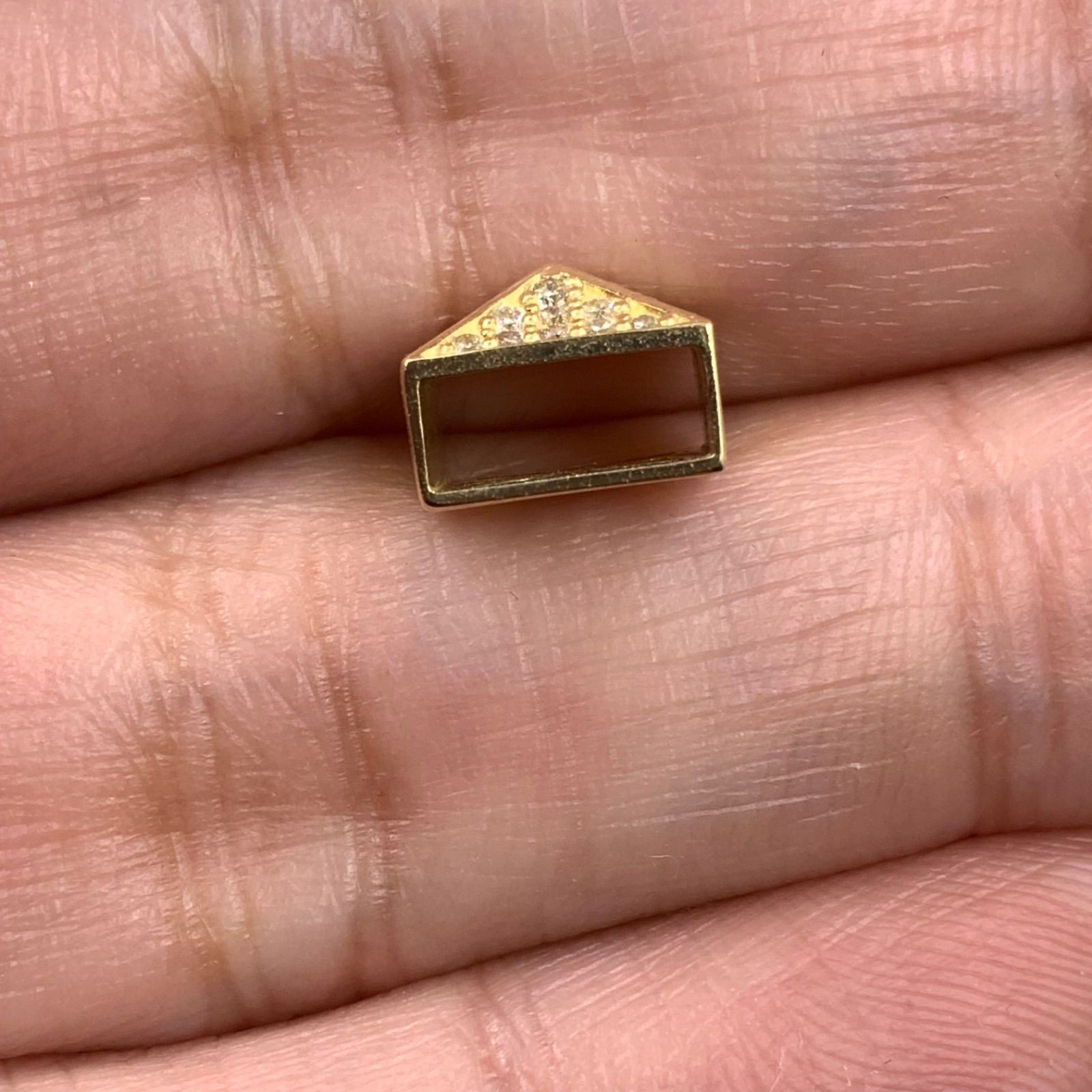 K18 キューブトップ ダイヤ0.2ct 1.5g 【公式通販】