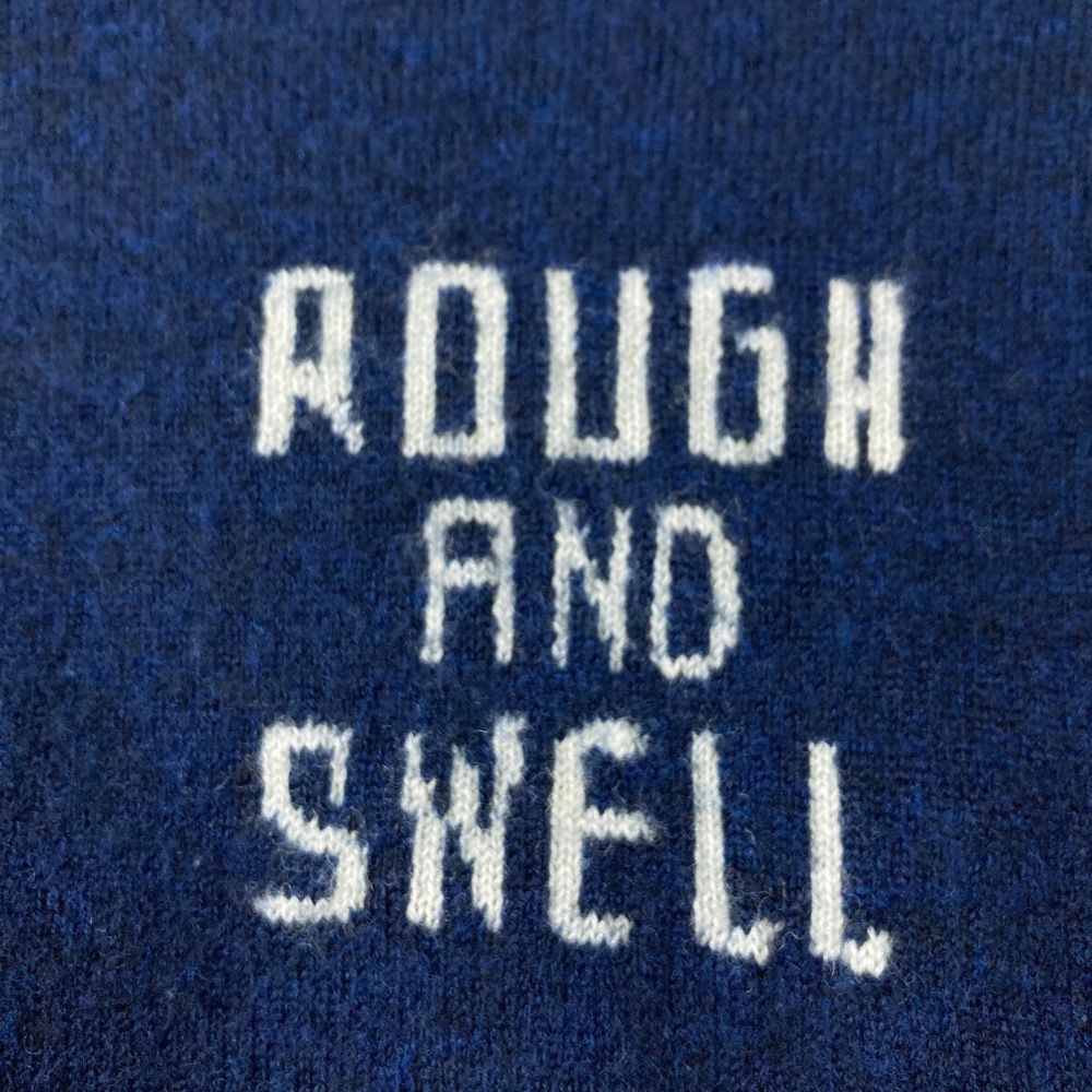 サイズ：S ROUGH&SWELL ラフアンドスウェル ハイネック切替ニット