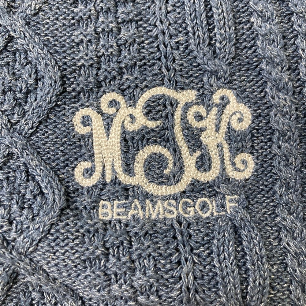 サイズ：L BEAMS GOLF ビームスゴルフ ニットベスト ケーブル編み