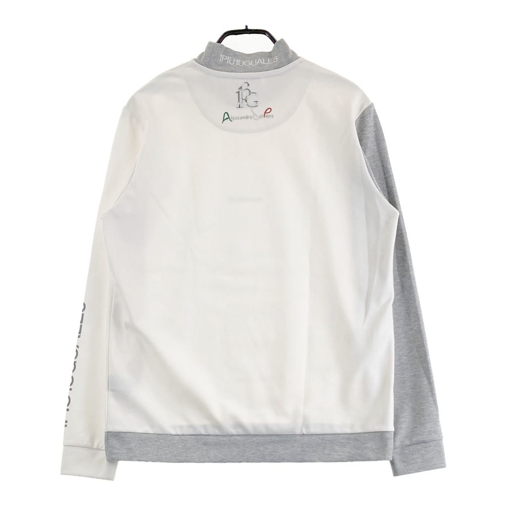 1PIU1UGUALE3 GOLF モックネック長袖Ｖ サイズ：5 1PIU1UGUALE3 GOLF モックネック 長袖Tシャツ ホワイト系