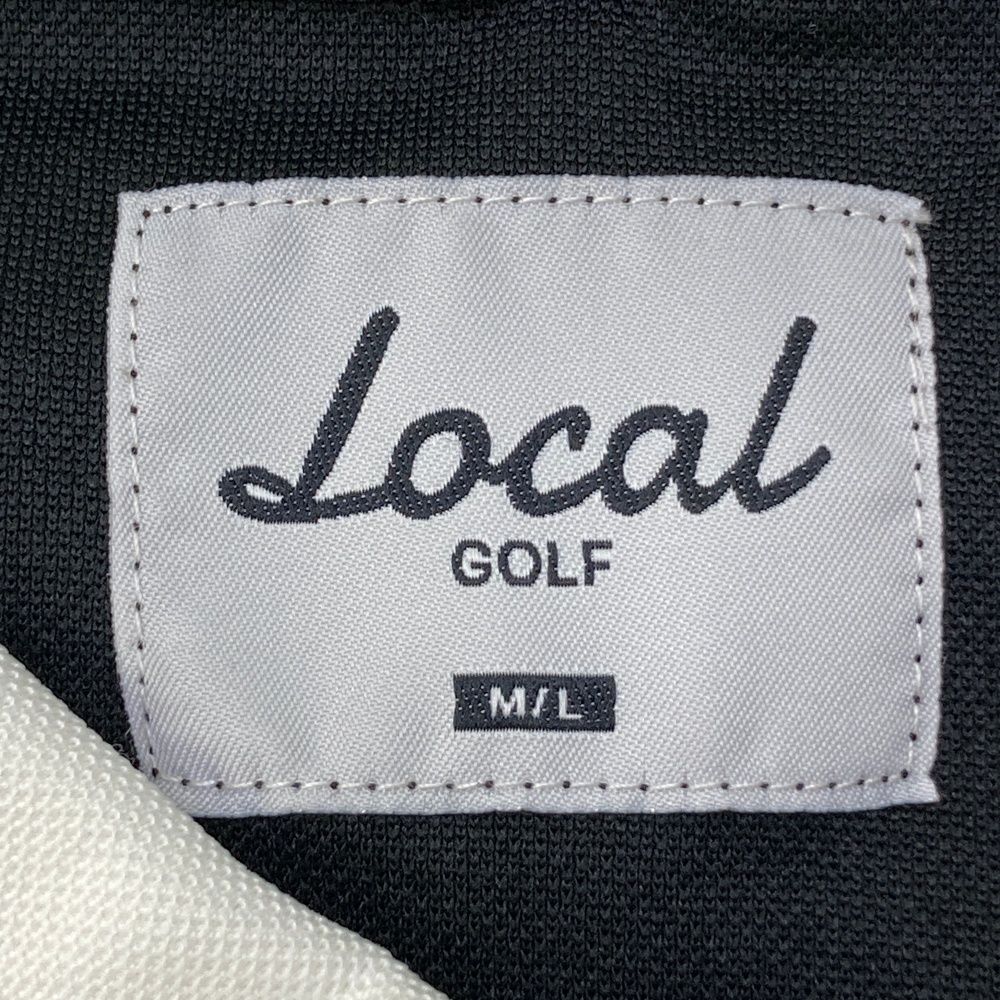 サイズ：M/L LOCAL GOLF ローカルゴルフ 長袖ポロシャツ ブラック系