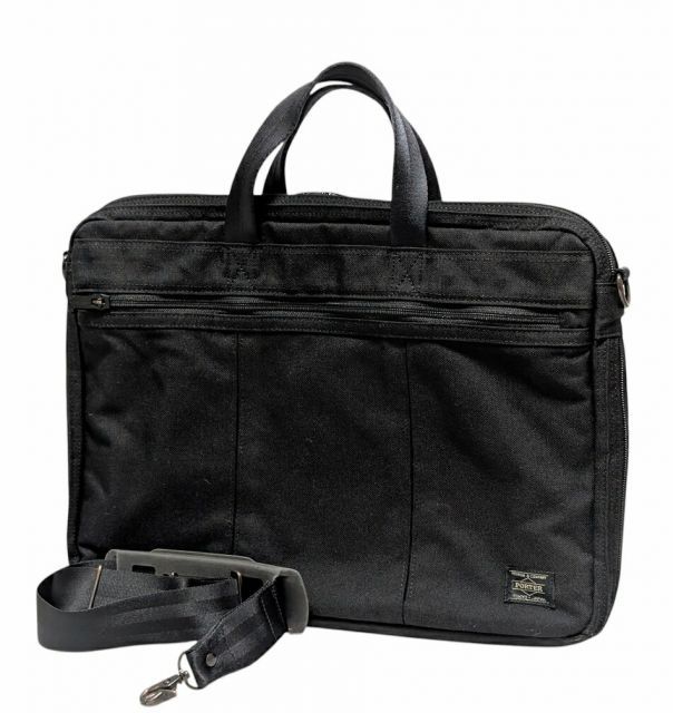 ポーター ブリーフケース ビジネスバッグ 2WAY TENSION ブラック 黒 ショルダーバッグ コーデュラナイロン キャンバス テンション メンズ ポーター ブリーフケース ビジネスバッグ 2WAY TENSION ブラック 黒