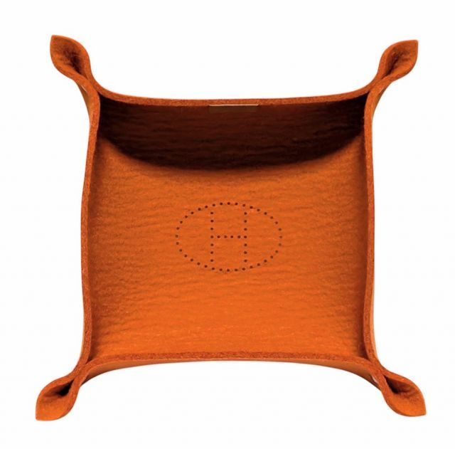 未使用 エルメス ヴィドポッシュ フェルトトレイ トレー 社名あり