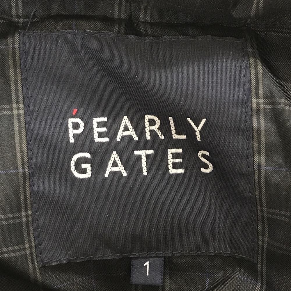 超美品】パーリーゲイツ ダウンベスト 黒 複数ワッペン レディース 1(M