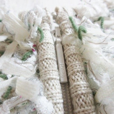 ルネ Rene 美品 ニットジャケット ラビットファー フリンジ ノーカラー