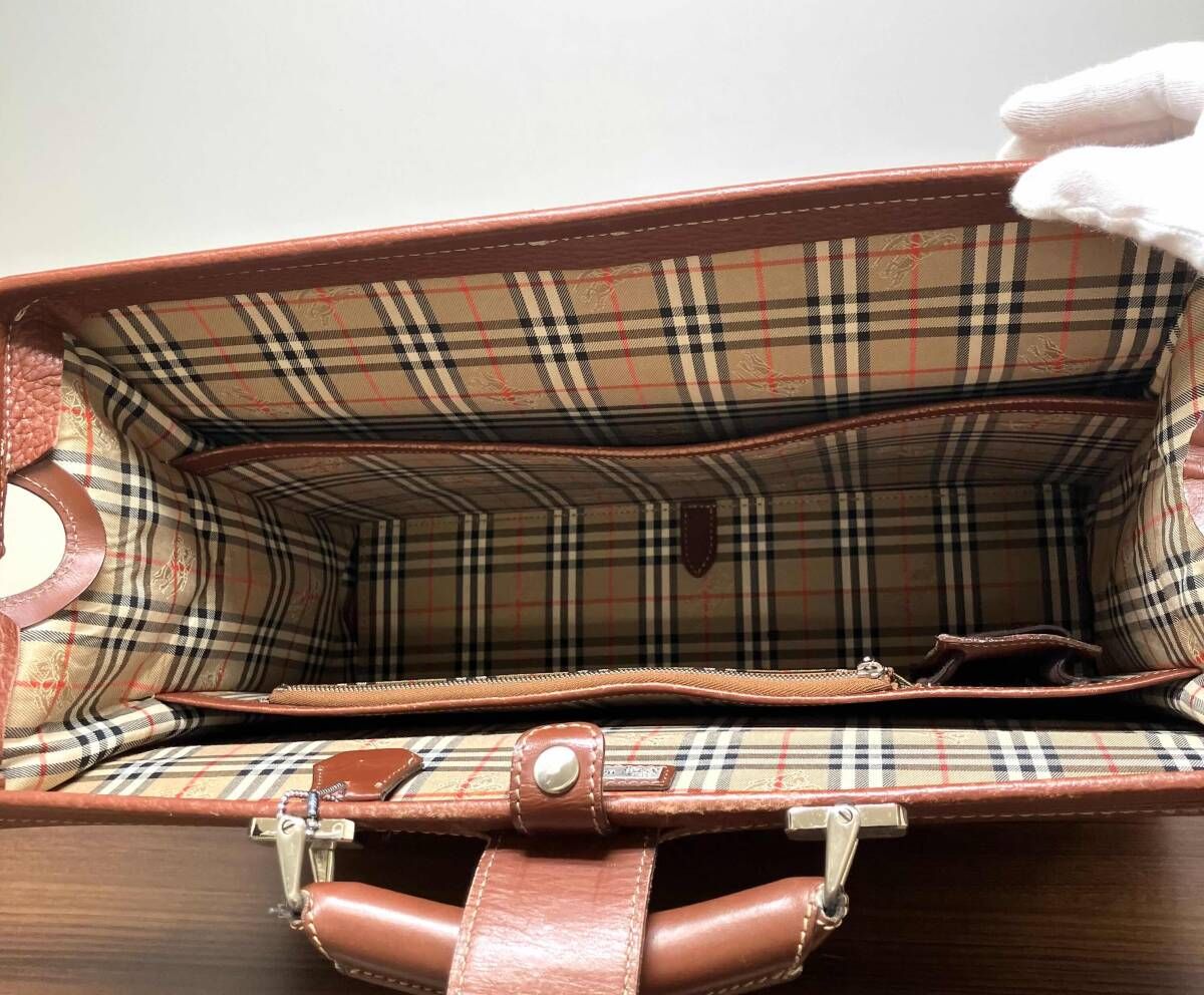  Burberrys バーバリー ダレスバッグ ビジネスバッグオールレザー ブラウン 鍵付き ビジネスバッグ バッグ